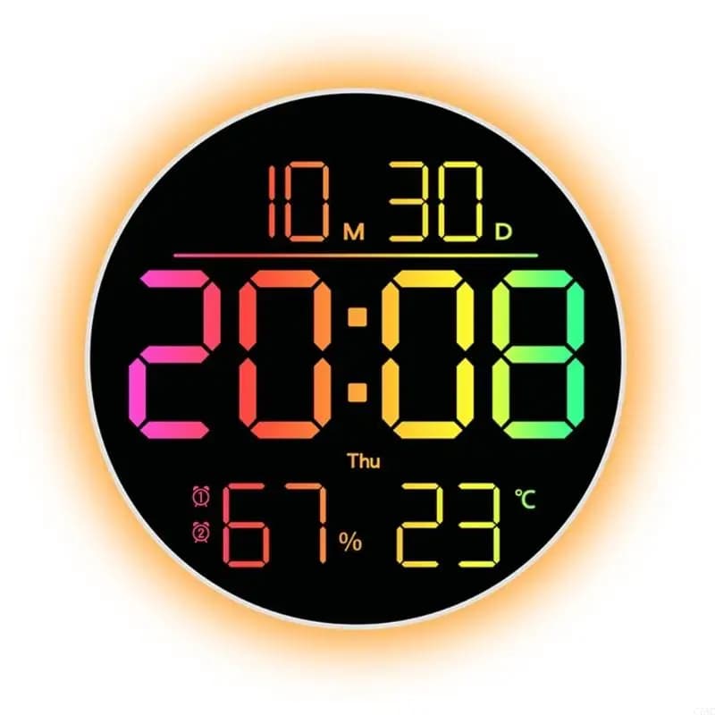 Color Clock Oversized Temperature Display C7AC