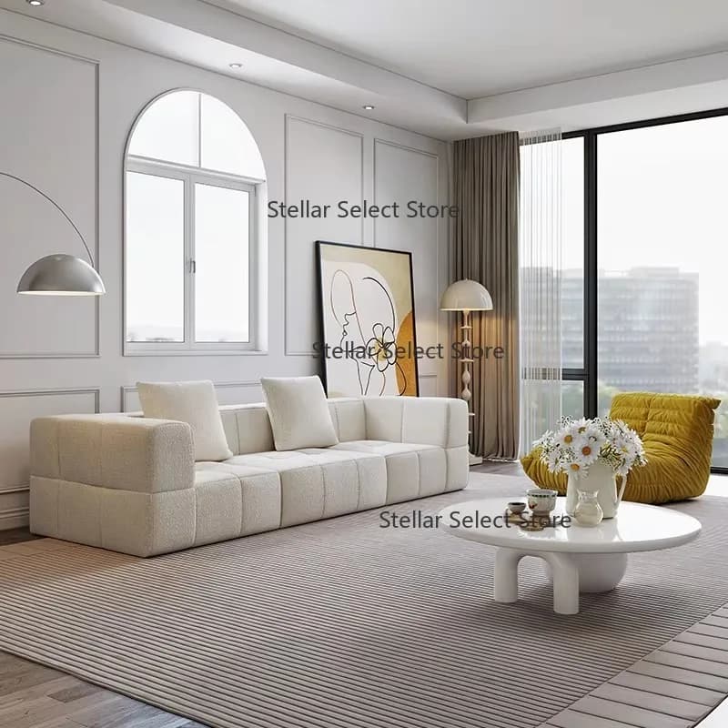 Indoor Furniture Comfortable L Shape Interior Living Room Couch Sectional Sofa Modular Fabric Sofa
