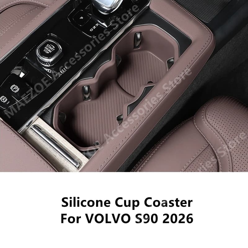 For VOLVO S90 2026 Silicone Cup Coaster,Interior Decoration Protection Modification Accessories Refit