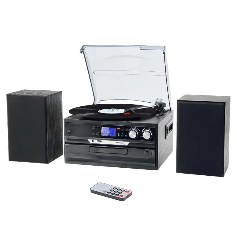 Vintage multi-function vinyl record player, vintage record player decoration