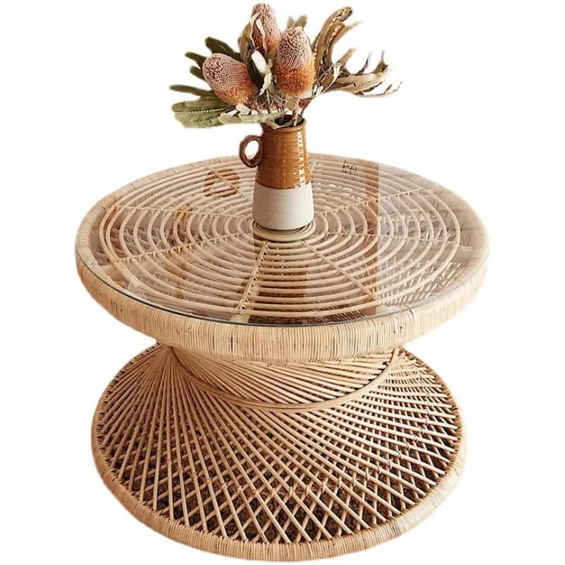 True vine small coffee table, corner table, small apartment simple small round table