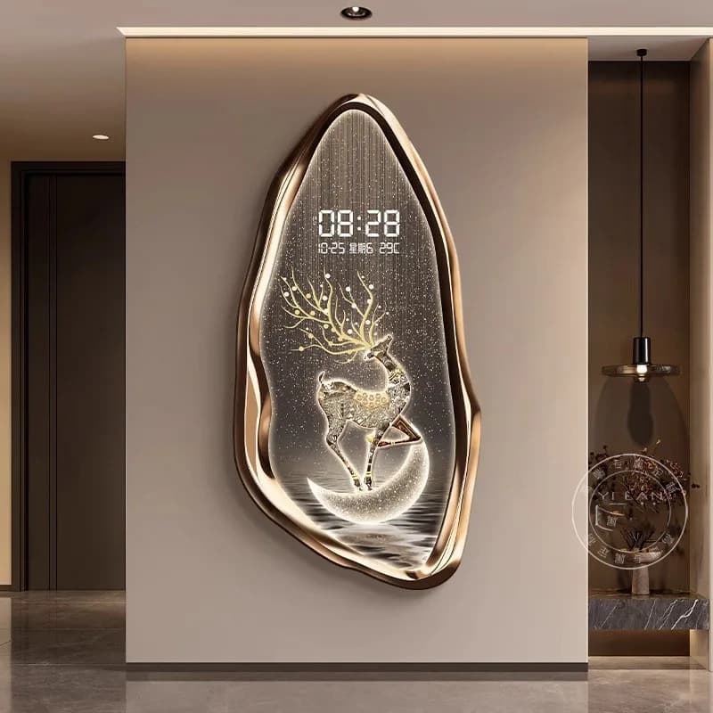 T*-Nordic Simple Clock Wall Fashion Minimalist Creative Silent Wall Watch Design Xenomorph Da Parete Ornaments Home Decor