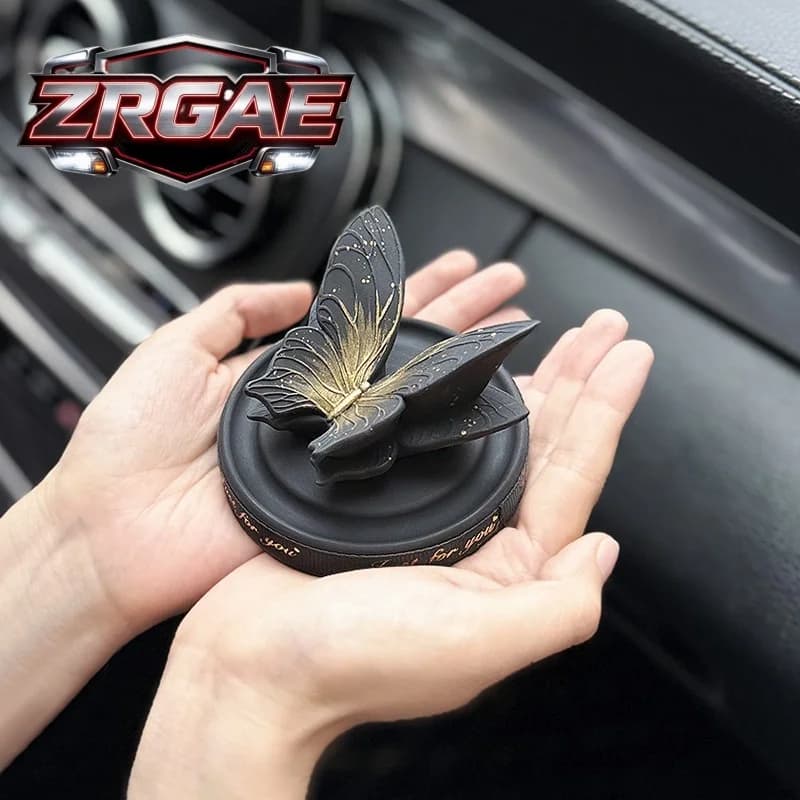 Luxury Black Butterfly Car Aroma Diffuser Stone Dashboard Decor Universal Auto Fragrance Ornament Gift For All Vehicles