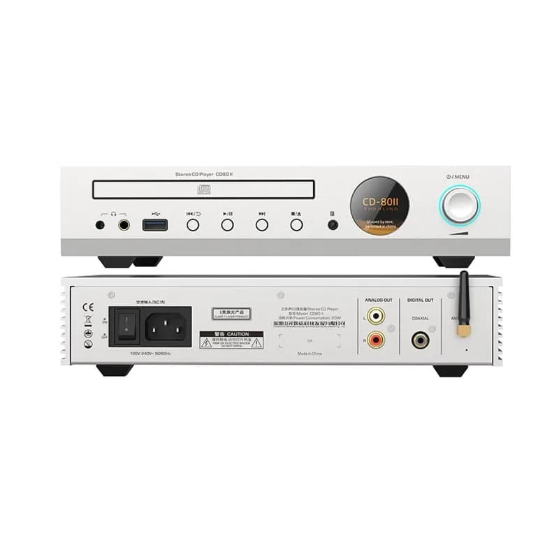 Lossless Family Desktop CD Player Drawer Cartridge Bluetooth 5.0 CD80II Silver