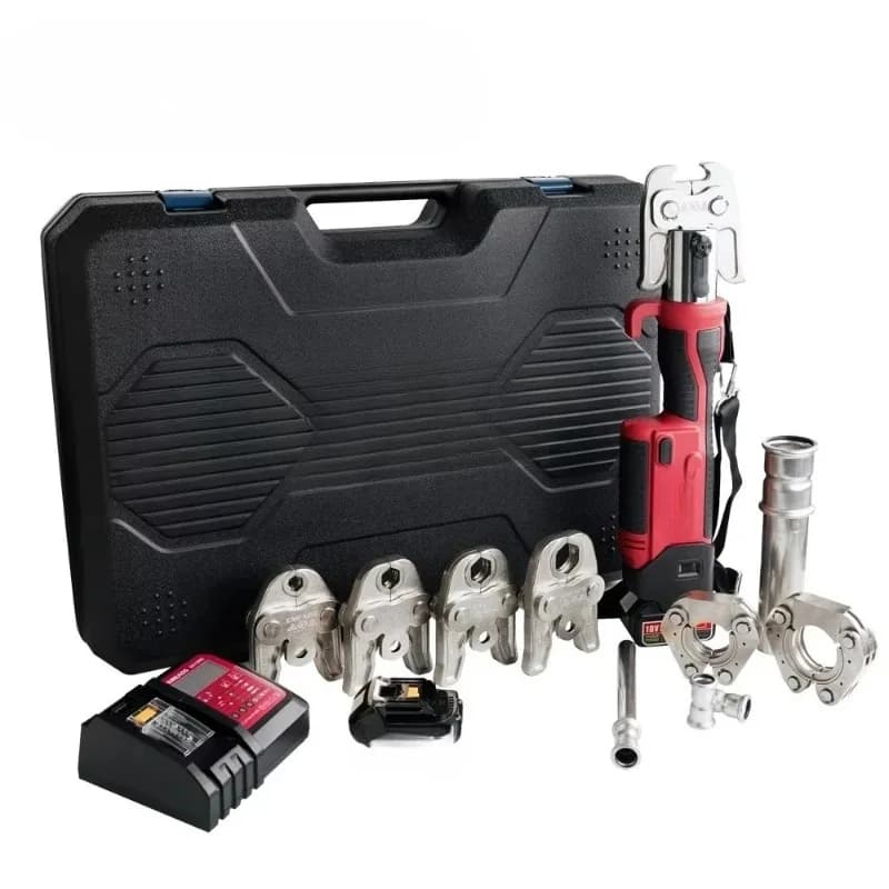 GE-1550 Hydraulic Pipe Crimping Tool Electric Battery Copper Plumbing Press for Home Improvement