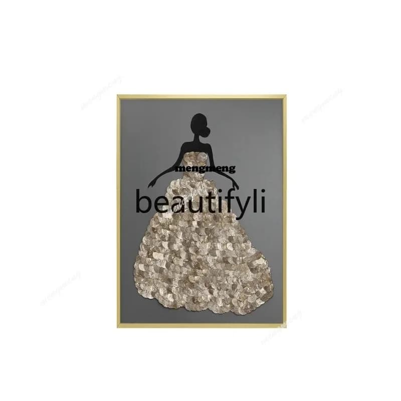 European original light luxury shell decoration hanging painting living room dining room art hanging painting  X  N