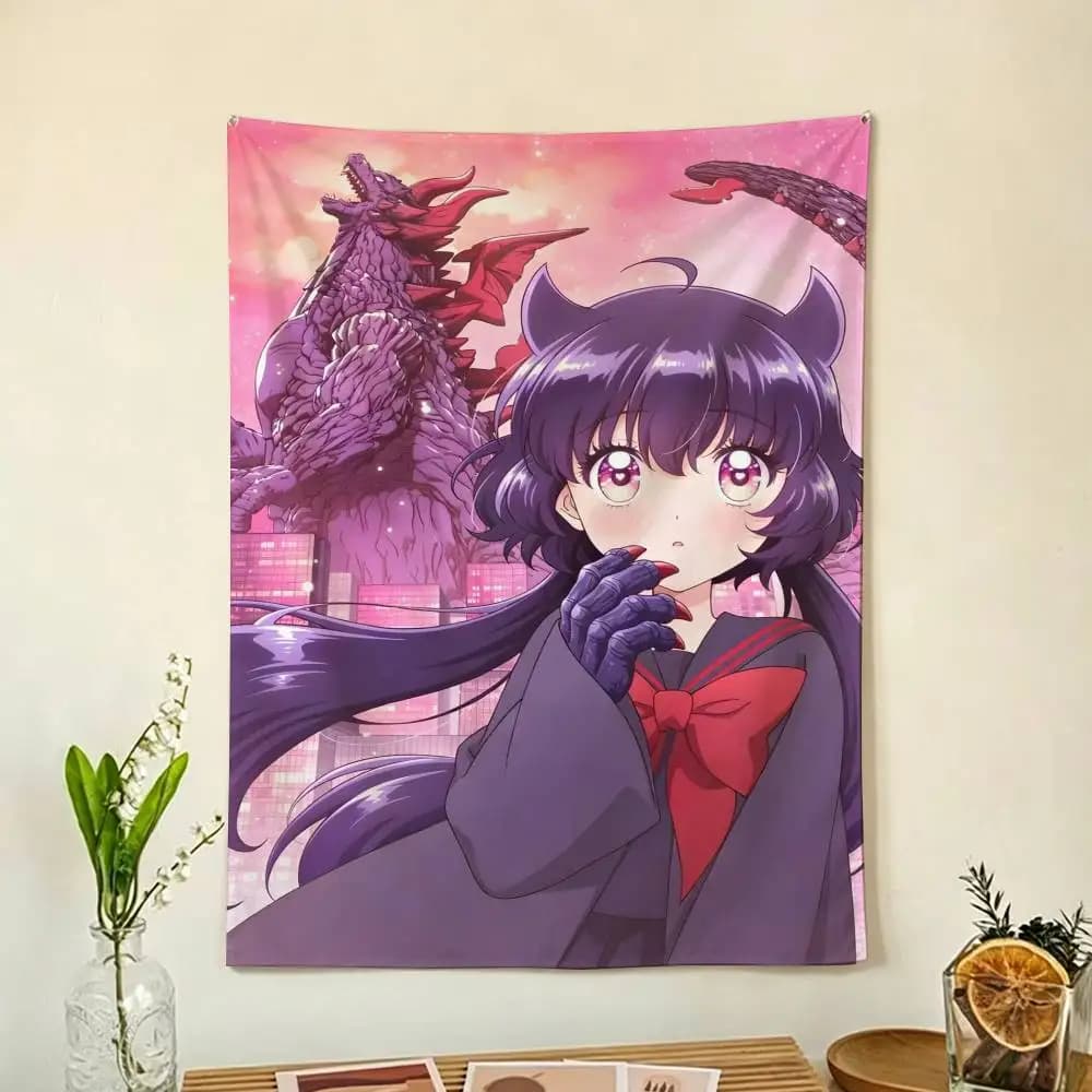 Anime O-Otome Kaiju C-Carameliser Flag Digital Printing Banner for Garage Wall Out Door Decoration