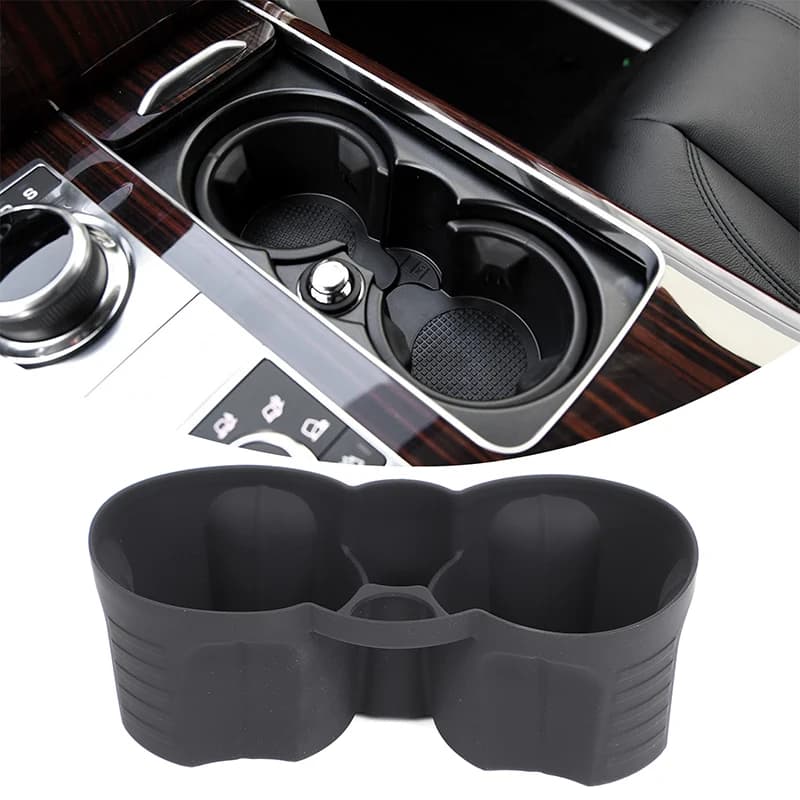 For 2013-17 Land Rover Range Rover Vogue Silicone Black Car Center Console Water Cup Holder Storage Box Interior Car Accessories