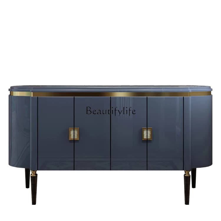 Italian light luxury door cabinet modern simple solid wood dining side cabinet high sense