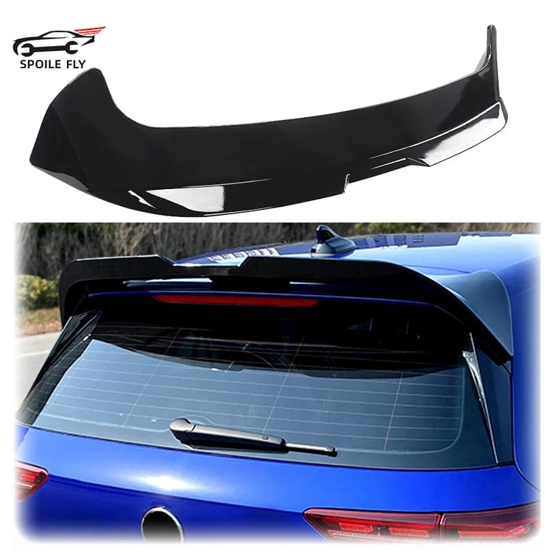 2020 To Up For Volkswagen VW Golf 8 MK8 Ⅷ Tdi Tsi Spoiler Rear Wing Splitters Oettinger Style By Glossy Black Carbon Fiber ABS