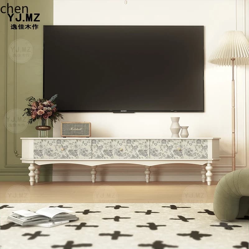 ZMLsolid wood floor-to-ceiling TV cabinet, living room storage decorative cabinet, wall storage vertical cabinet