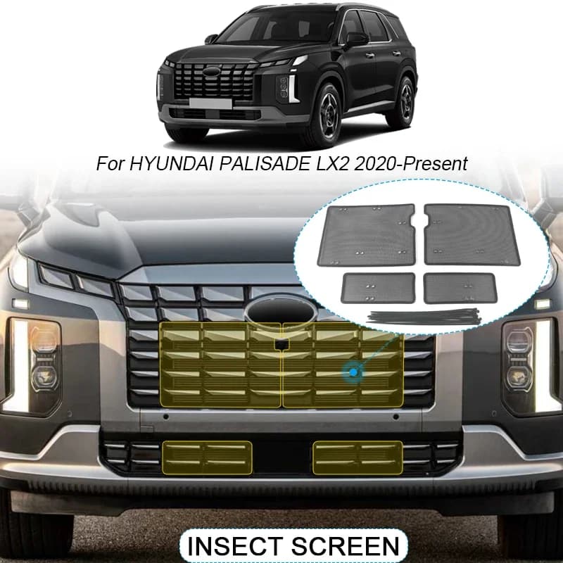 4PCS Car Insect-proof Air Inlet Protection Cover Airin Insert Net Vent Racing Grill Filter For HYUNDAI PALISADE LX2 2020-2025
