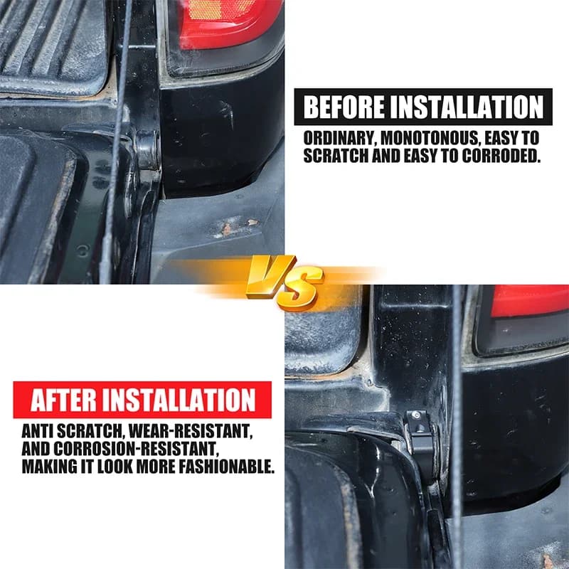 1Pcs Aluminum alloy black For Toyota Tundra 2007-2021 car tailgate anti-theft ring car modification protection accessories