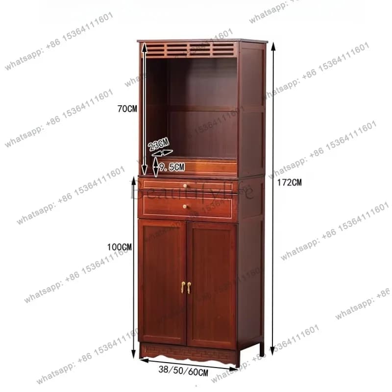 YJ New Chinese Style Buddha Shrine Cabinet with Incense Table for Home Altar Display Storage Shelf