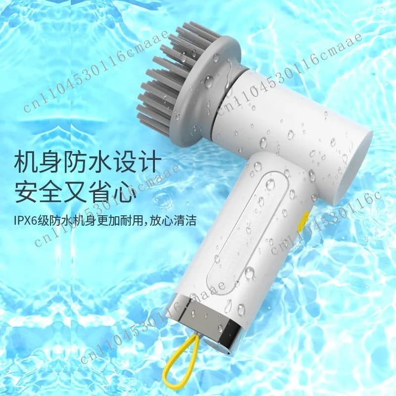 New Electric Cleaning Brush Multifunctional Household Kitchen Bathroom Long Handle Brush Handheld Powerful Brush Artifact