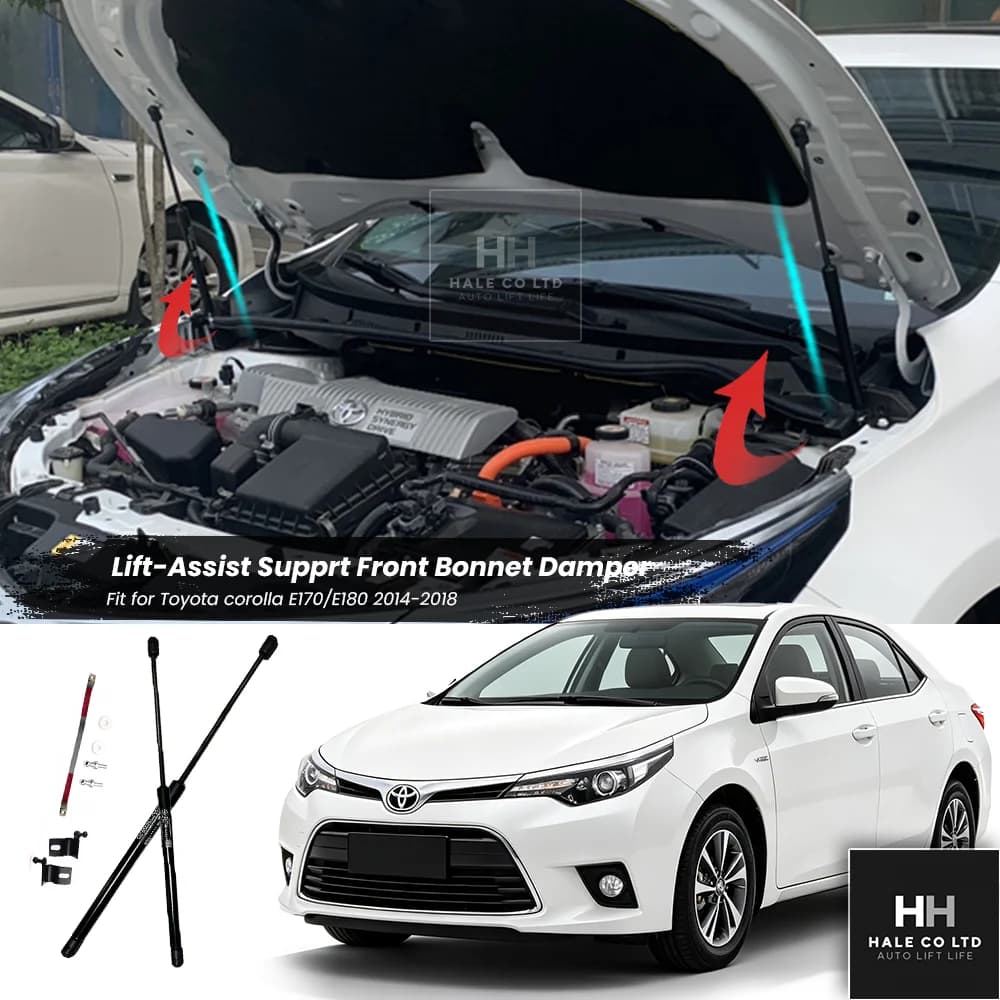 Assit Strut For Toyota Corolla E170 2014-2018 Front Engine Hood Damper Lift Support German Strech Bonnnet Gas Spring Auto Tuning