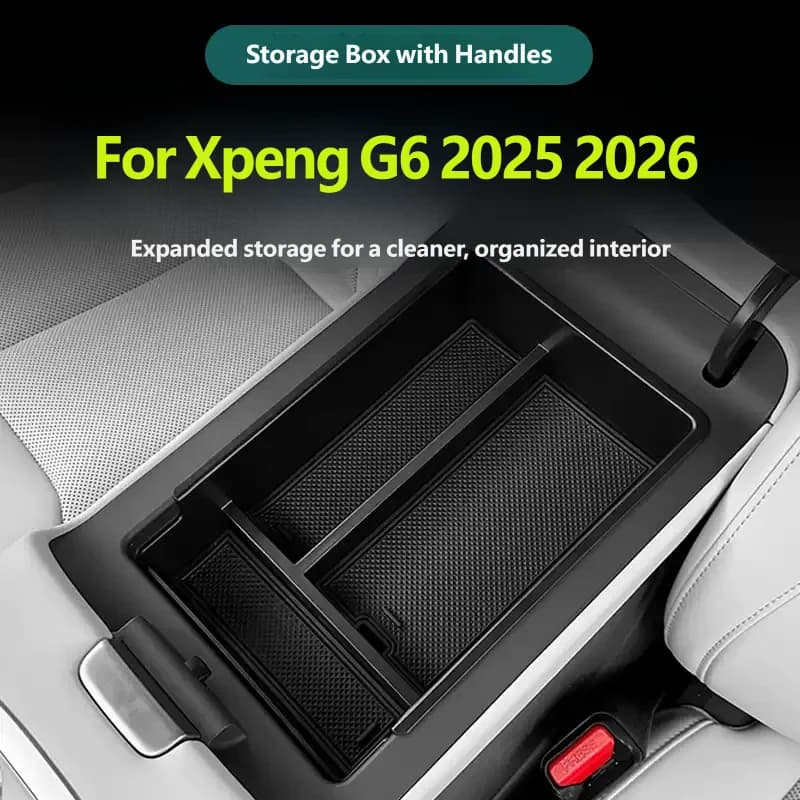 For Xpeng G6 2025 2026 Armrest Storage Box Central Control Armrest Car Box Auto Decoration Item Anti-slip Storage Storage