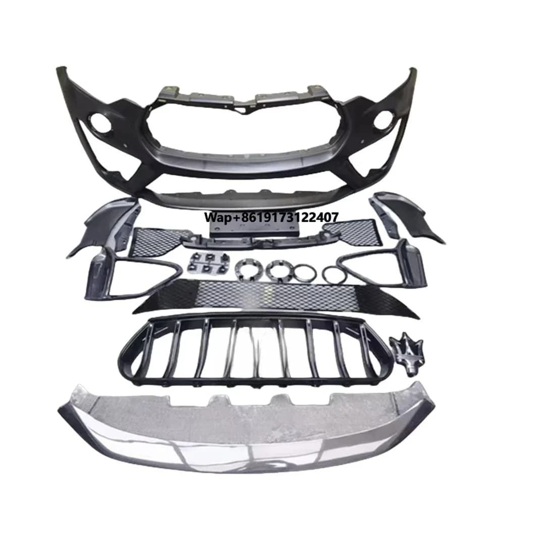 Hot Sales for 2016-2022 Upgrade GTS Style PP Body Kit Car Bumper Front Bumper Assembly Components Grille