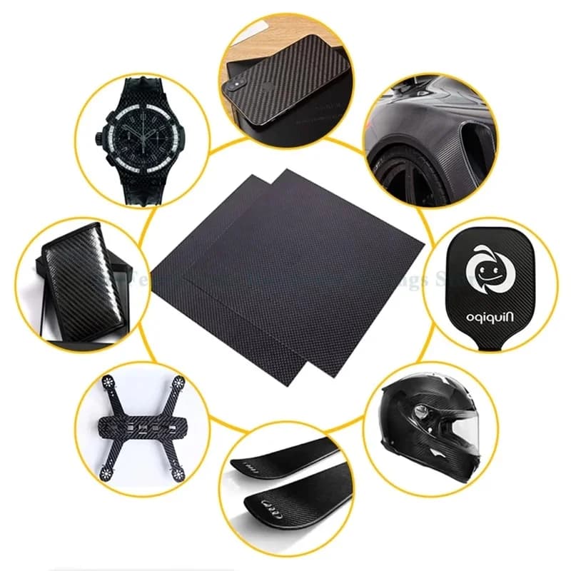3K Carbon Fiber Sheet 0.5-5mm 200x300mm High Strength CFRP Automotive Panel