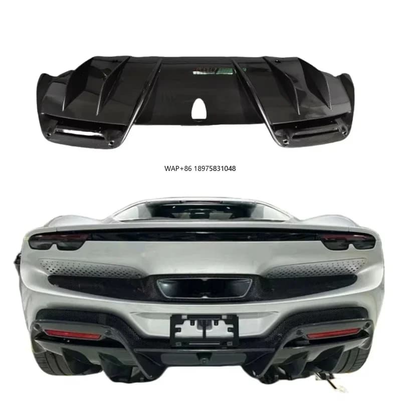 OEM Style 2022-2023 Carbon Fiber Rear Diffuser Lip Body Kit for 296 GTB Stylish Custom Parts