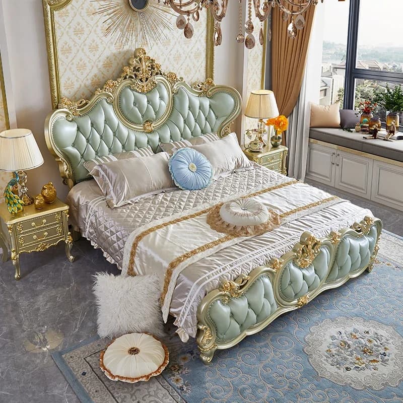 European Design Bed Luxury Double Adult Unique Quality Unusual Modern Bed Lounge Queen Simple Unusual Beliche Home Furniture