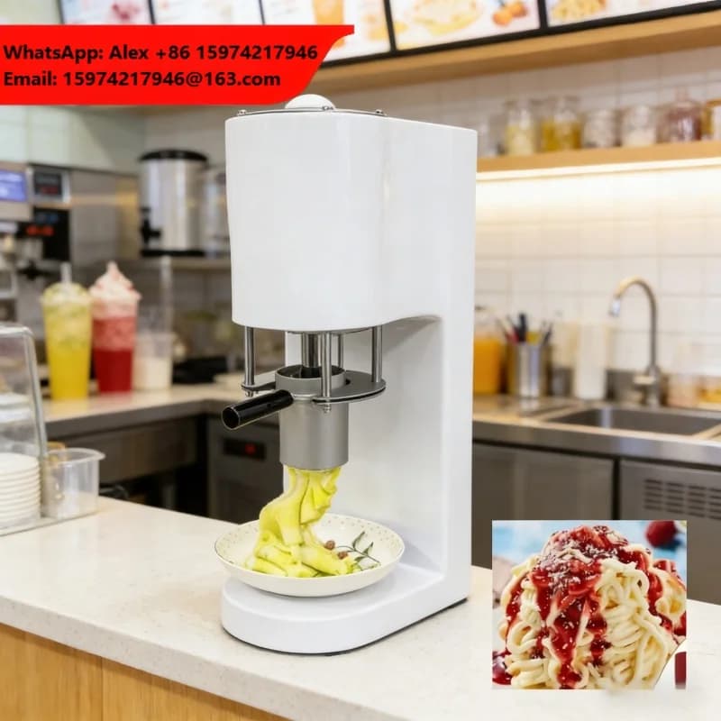 Commercial Ice Cream Manufacturer Machine Various Shapes Spaghetti Ice Cream Equipment