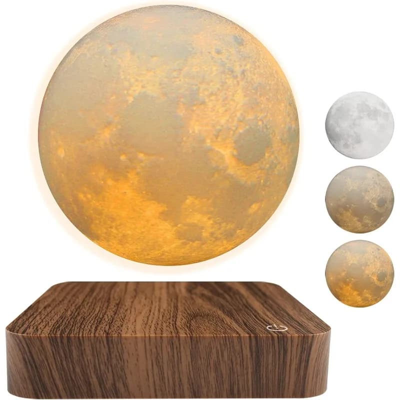 Levitating Moon Lamp Magnetic Floating Moon Lamp Night Light for Home Office Desk Decor Bedroom Lamps Gift for Women Kids Boys