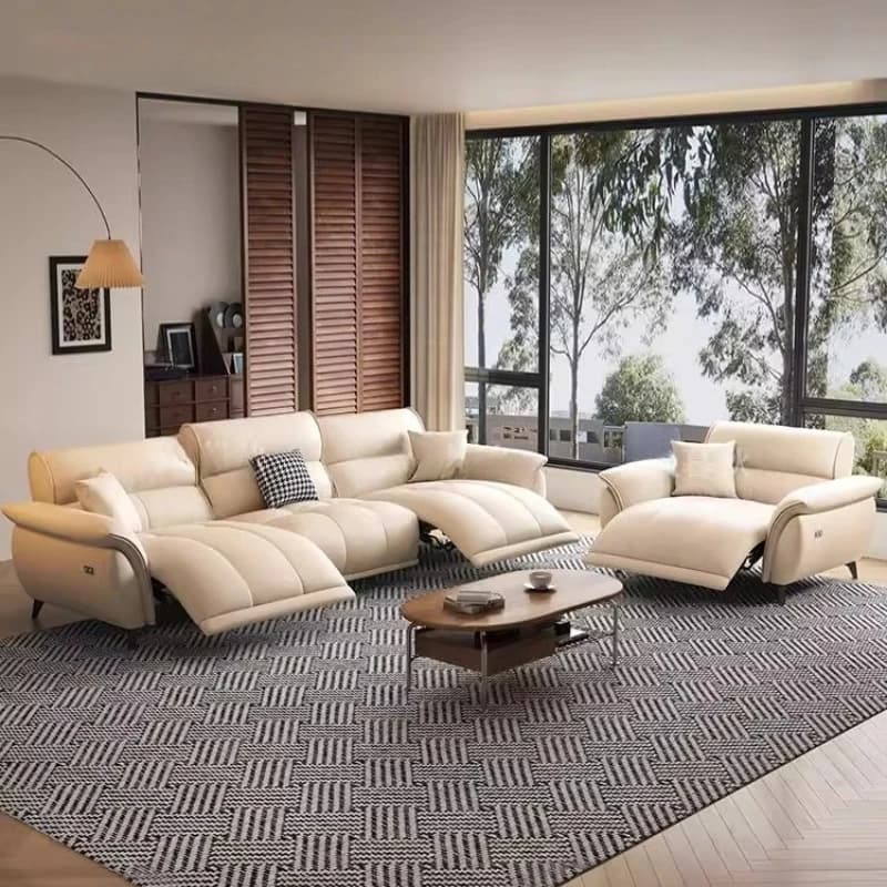 Luxury Modern Strong Electric Sofa Beige Loveseat Apartments Lounges Sofa Living Room Relax Designer Divano Soggiorno Furniture