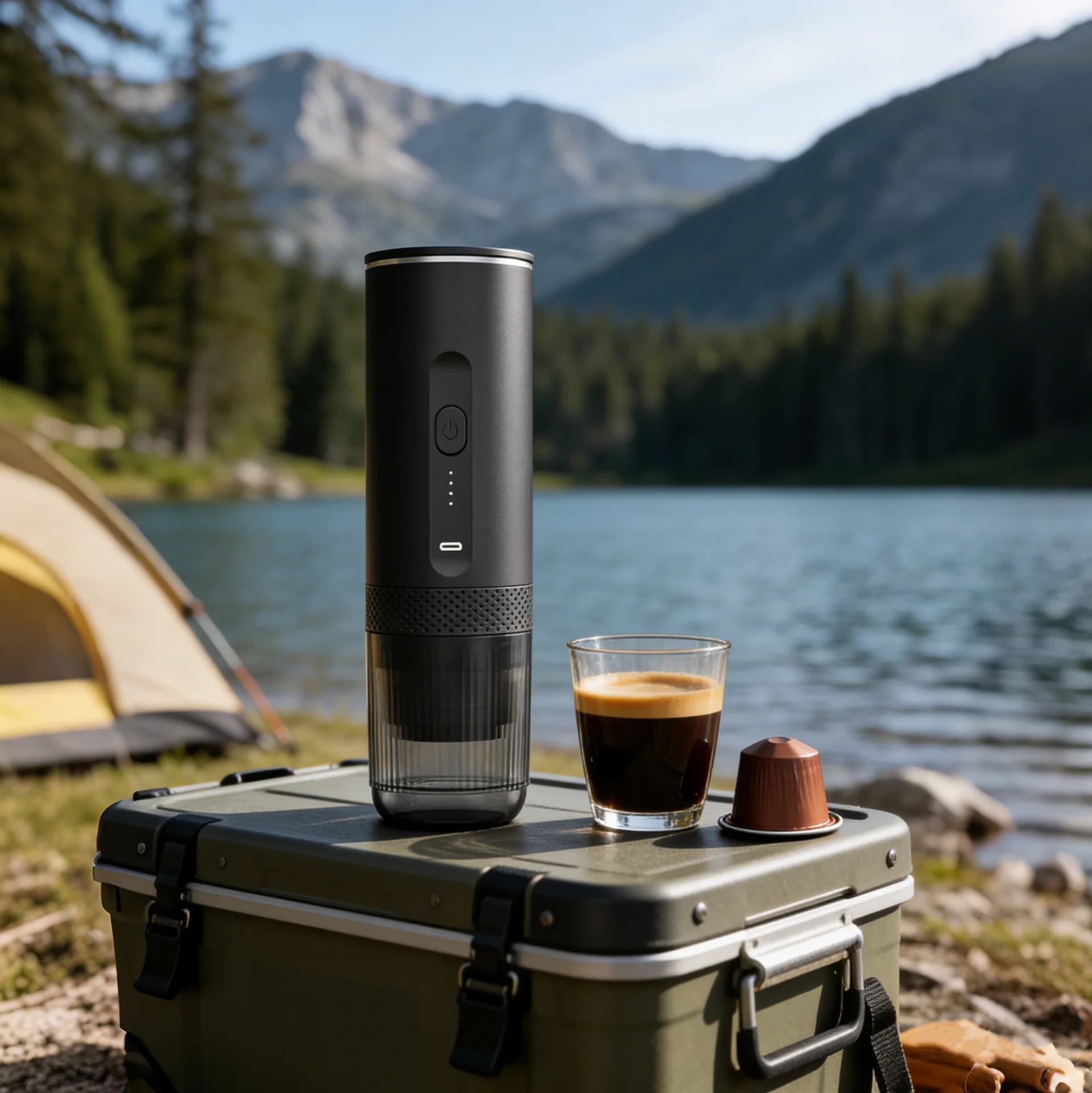 Single K Cup 3 in 1 Travel Mini Espresso Machine Portable Coffee Machine