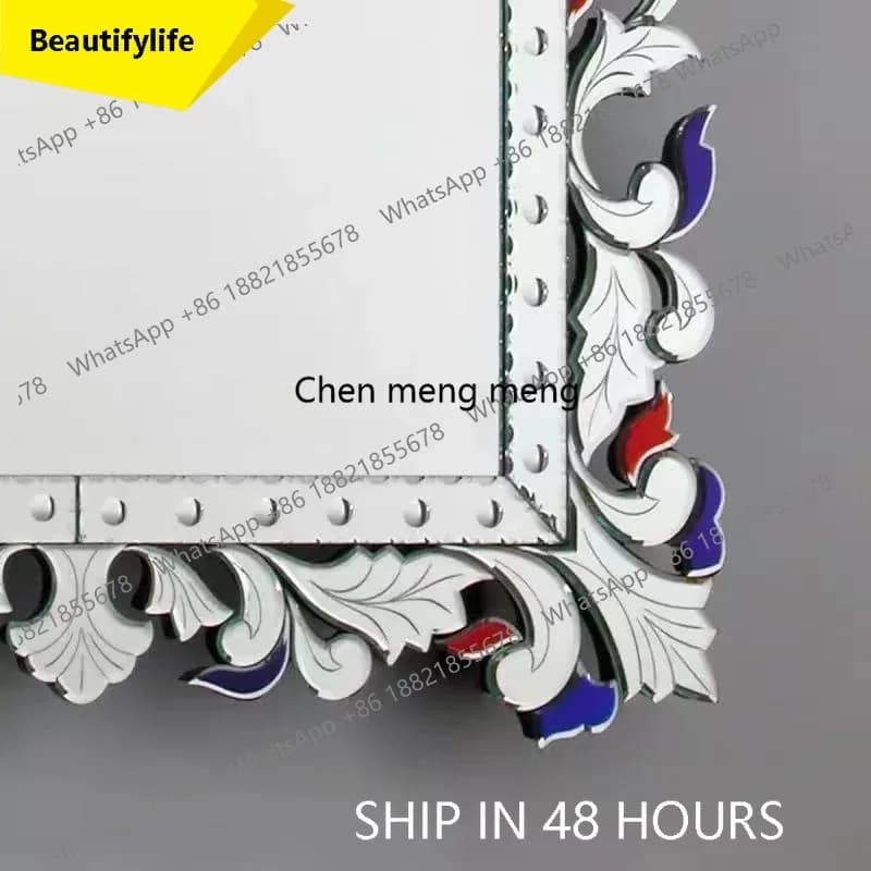 A17 Advanced makeup mirror Girls remodeled bathroom European butterfly home wall round