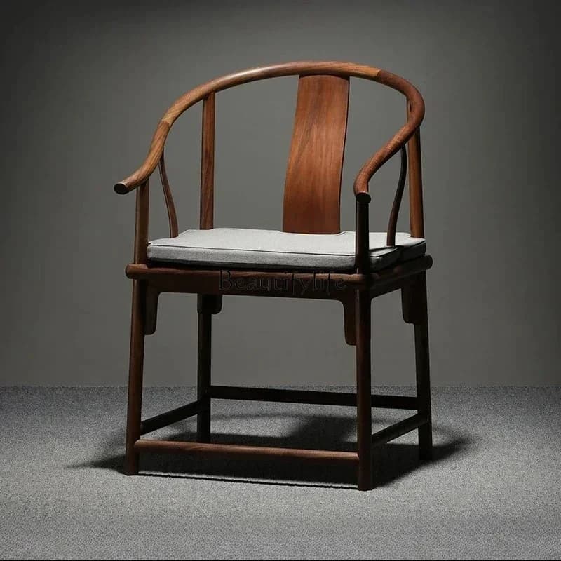 54Chinese Style Solid Wood round-Backed Armchair Sofa Sofa Chair Armchair Palace Chair Master ChairSSS