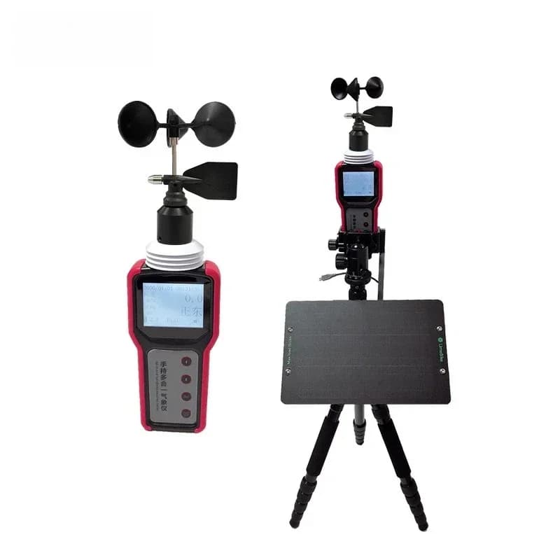 Handheld Weather Station Anemometer Portable Weather Meter Anemometer Temperature, Humidity and Pressure GPS High Accuracy