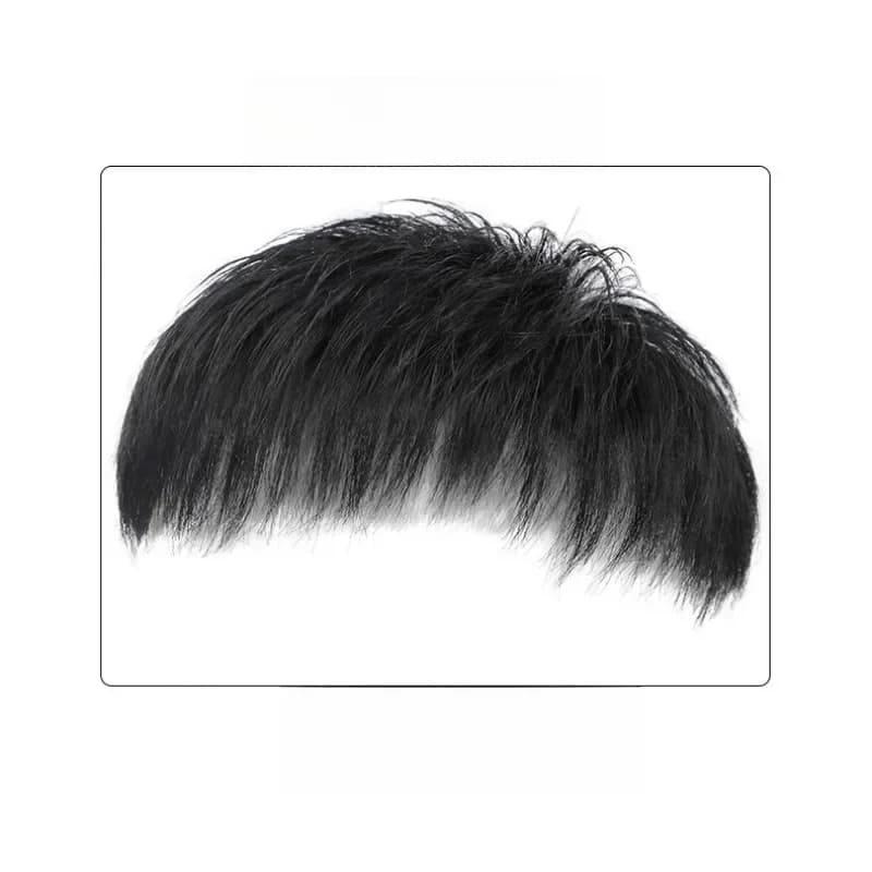 Invisible natural reissue block covers white hair, Mediterranean bald men's wig