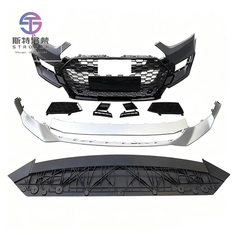 Best-selling Car Body Kit Front Bumper with Honeycomb Grille for   A5 S5 B9 Upgrade to RS5 2017-2019