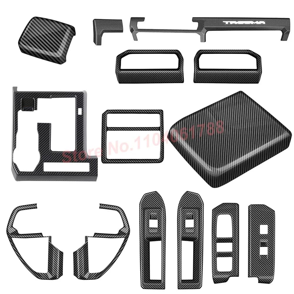 Fit for Toyota Tacoma 2024 2025 2026 Interior Accessories Carbon Fiber Look Car Interior Cover Trim Panel Decoration Sticker