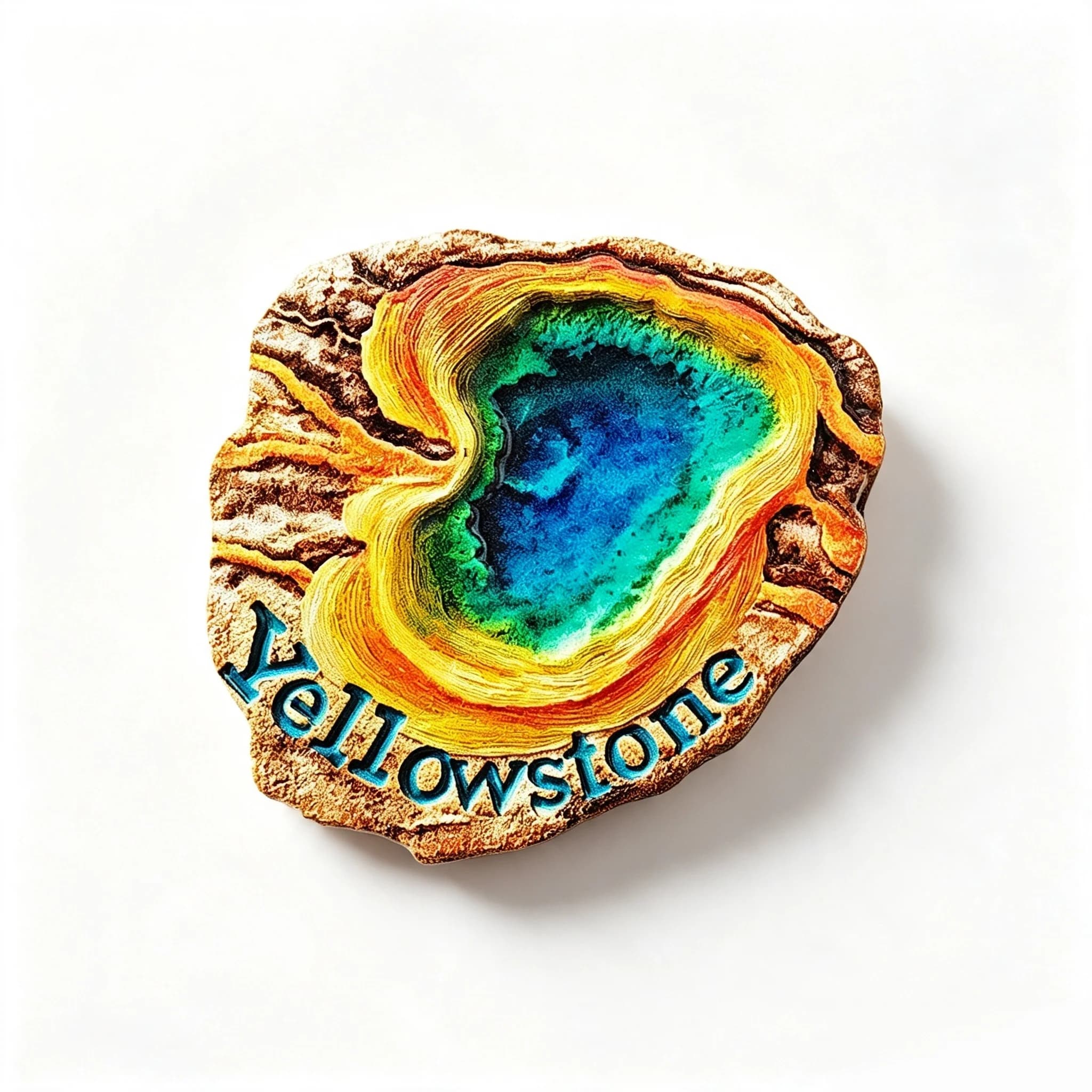 3D Embossed Resin Fridge Magnet Yellowstone National Park Grand Prismatic Spring USA Travel Souvenir Refrigerator Magnetic Stick