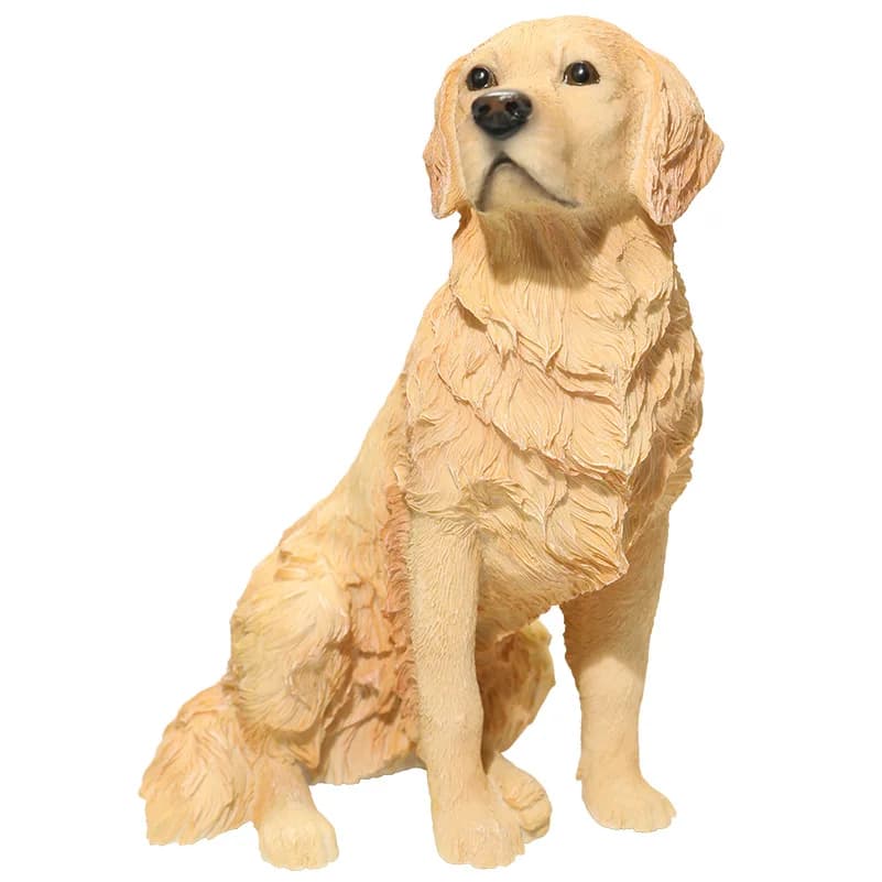 Model Golden Retriever Simulation Dog Model Animal Doll Figure Car Ornament Home Crafts
