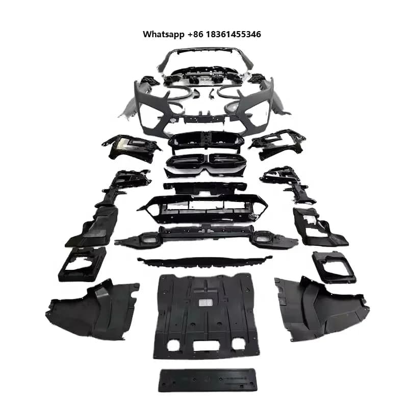 For X5 G05 LCI Body Kit Upgraded Front/Rear Bumpers & Lights  Fitment  for X5M & F95 LCI New High Quality Carbon Black