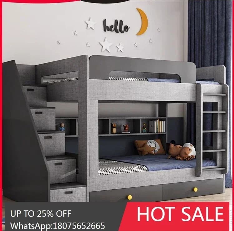 LYN upper and lower bunk beds Small apartment staggered mother-child bed Double high and low upper and lower bunk