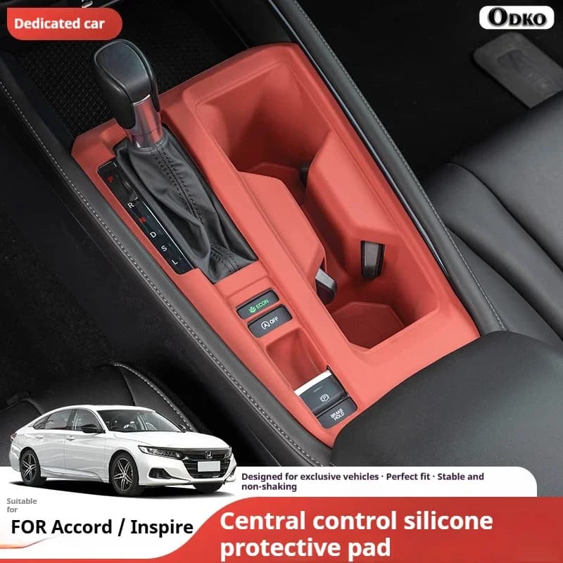 For Honda Accord 11th Silicone Center Console Cover Non Slip Gear Shift Panel Cup Holder Protector Mat Anti Scratch Accessories