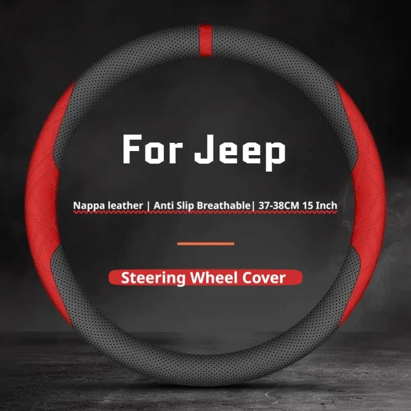For Jeep Wrangler Gladiator Grand Cherokee Compass Renegade Car Steering Wheel Cover Non-Slip Auto Interior Decor Accessories