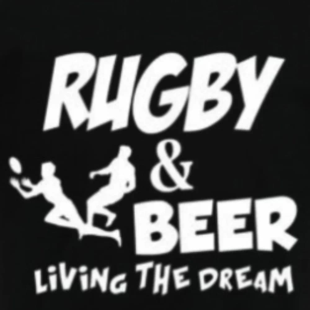 RUGBY & BEER - Funny Rugby Player Sport Gift T-Shirt Summer Cotton Short Sleeve O-Neck Men's T Shirt New S-3XL
