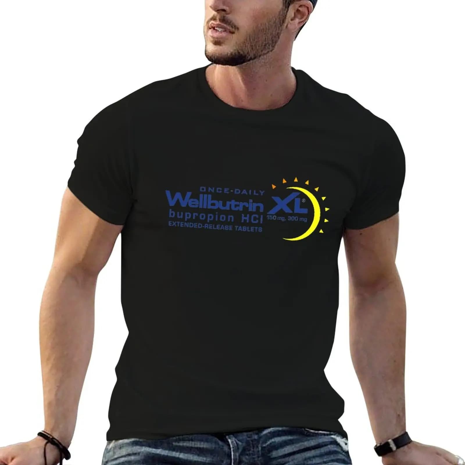 wellbutrin XL logo T-Shirt kawaii clothes funny gifts mens t shirt graphic