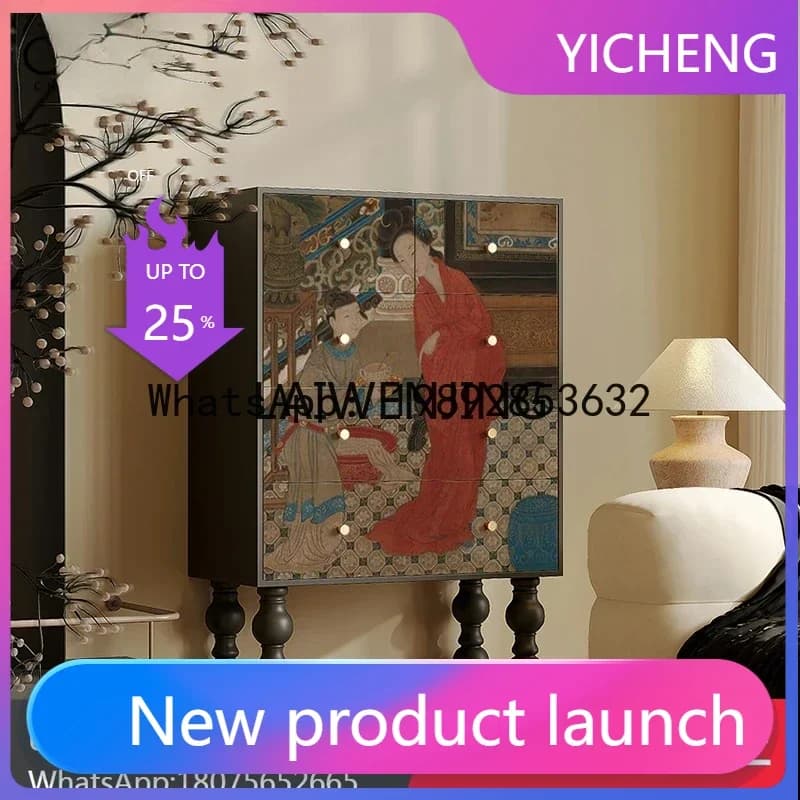LYY chest of drawers living room bedroom wall locker character art painted entrance