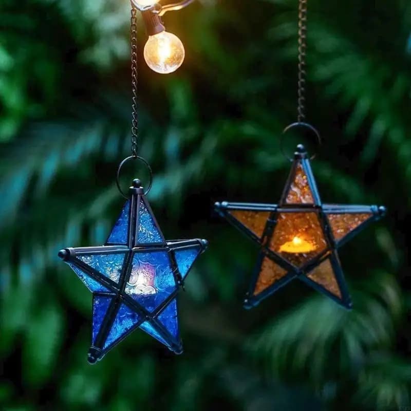 Iron Holders Star Base Antique Look for Stable Display 55KF