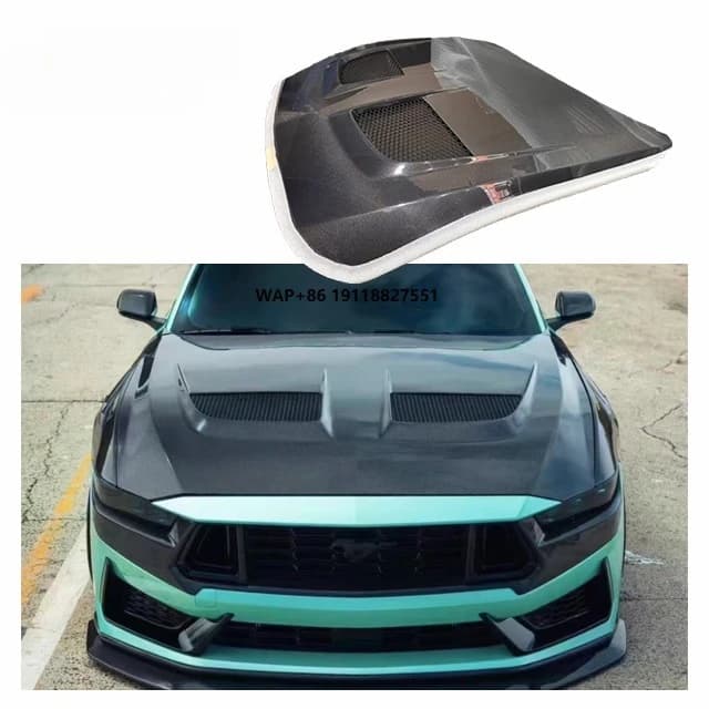Carbon GTD Hood for  Mustang 2024 Body Kit Carbon Fiber Mustang 2024 GTD Style Bonnet Hood