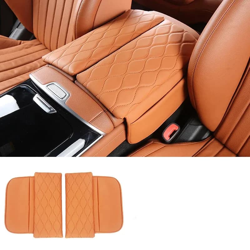 For Mercedes Benz S Maybach Class W223 S350 S450 S500 Center Console Armrest Box Cover Pad Leather Anti-Scratch Armrest Cushion