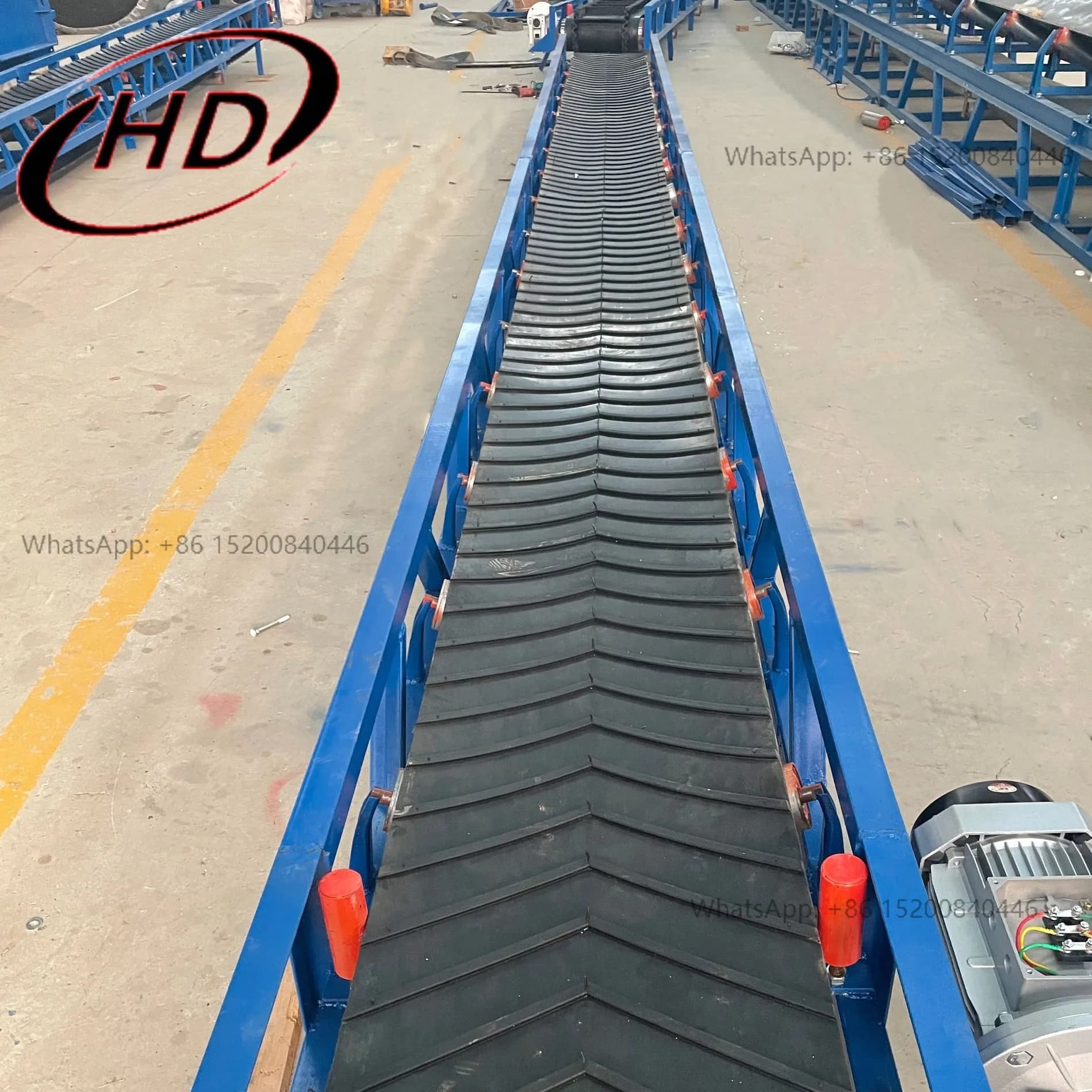 Width 600mm V Shape Fixed Belt Conveyor for Mining Sand Brick in Indonesia