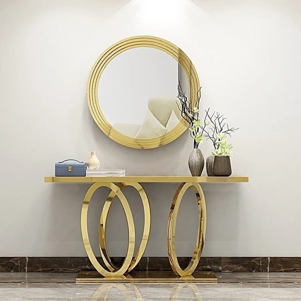 Living Room Furniture Golden Corridor Console Table Luxury Mirror Console Table Modern Home Console Table
