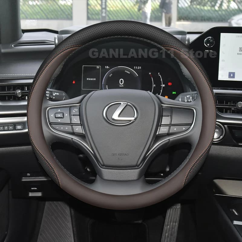 Leather Car Steering Wheel Cover For Lexus UX250 UX250h UX200 UX300h UX260h 2019-2023 2024 Non-slip Auto interior Accessories